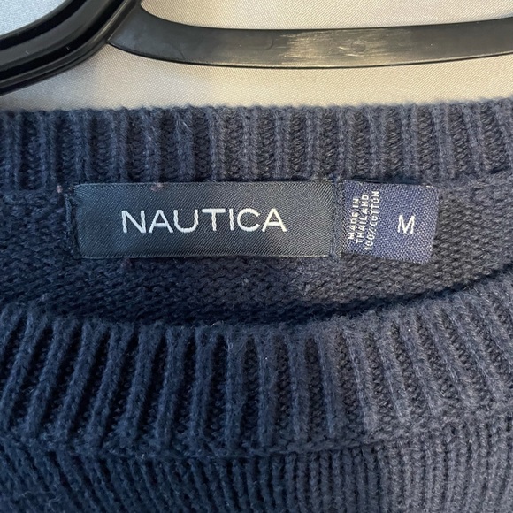 Medium Long Sleeve Nautica Crew Neck Striped Sweatshirt Sweater - Picture 3 of 3